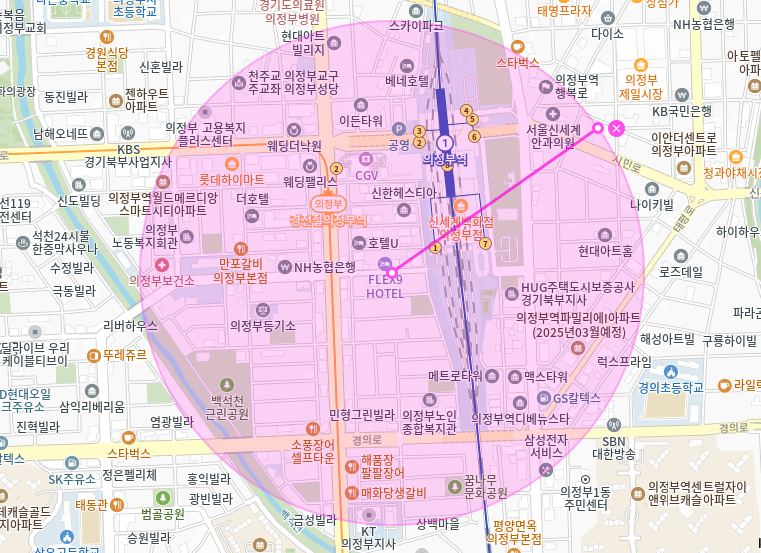 의정부역 월주차_1번출구 도보 1분거리 초역세권 단일주차장