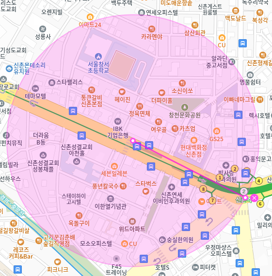 신촌역 월주차 / 신촌역1번출구 도보5분, 기계식