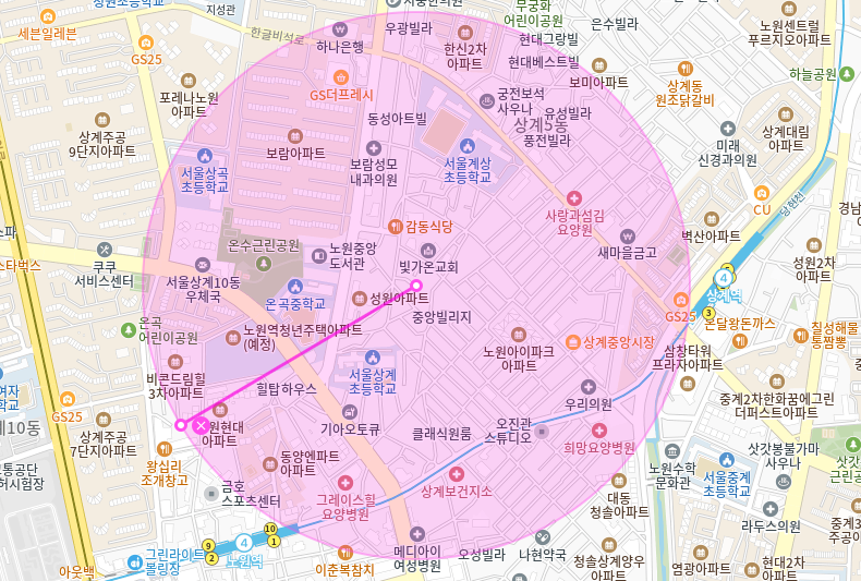 노원 월주차_노원역/온곡중학교 인근 전일제 단일주차장