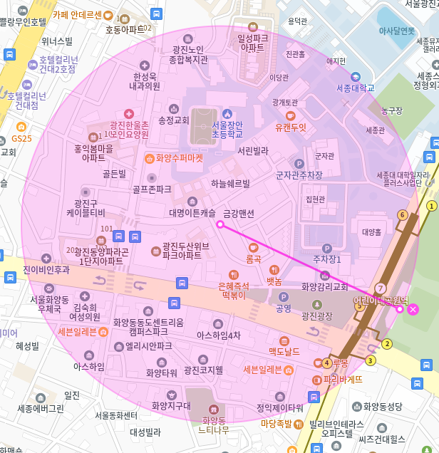 군자동 월주차 / 어린이대공원역 6번출구 도보6분, 지정석, 단일주차장