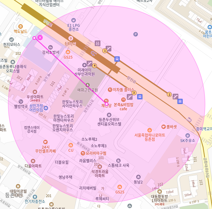 증미역 월주차 / 증미역 3,4번출구 인근, 단일주차장