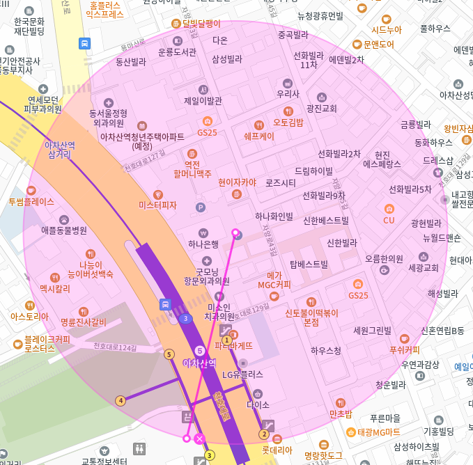 아차산역 월주차 / 아차산역 1번출구 도보1분, 역세권, 지정석, 단일주차장