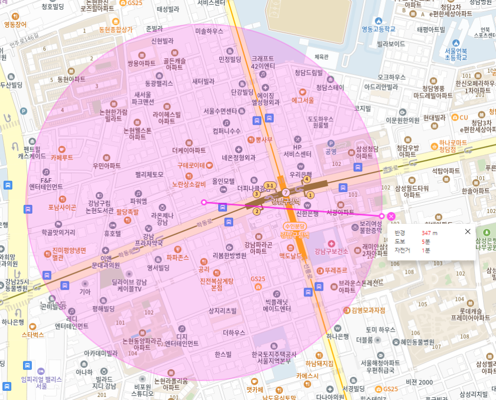 강남구청역 월주차 _ 강남구청역까지 걸어서 1분 거리에 위치한 초역세권 주차장입니다