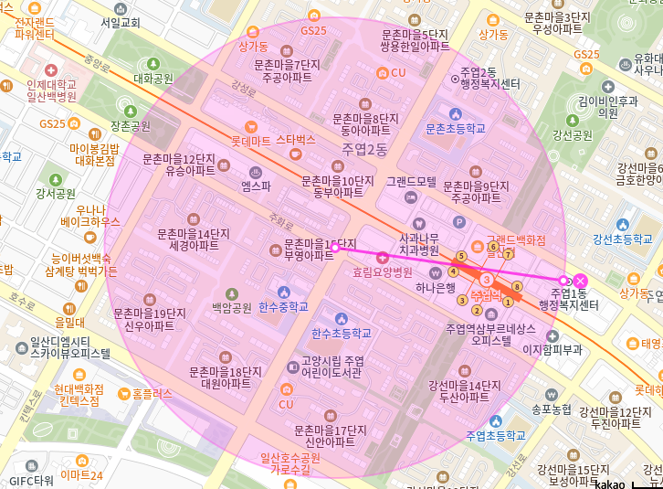 주엽역 월주차_4번출구 도보 4분/역세권/단일주차장