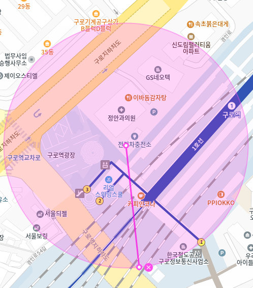 구로역 월주차 / 구로역 2,3번출구 바로 앞, 초역세권, 단일주차장