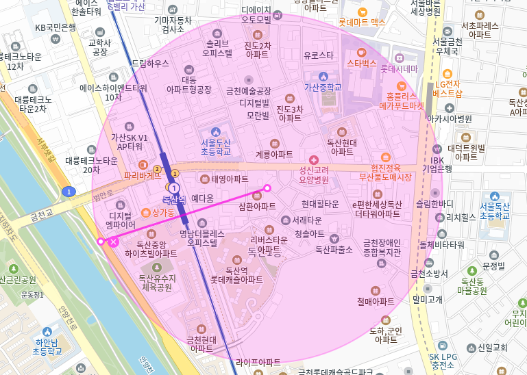 독산역 월주차_1번출구 도보 4분거리 전일제 자주식 월주차장