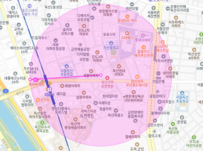 금천구청역 월주차_1번출구 도보 5분거리 전일제 기계식 주차장