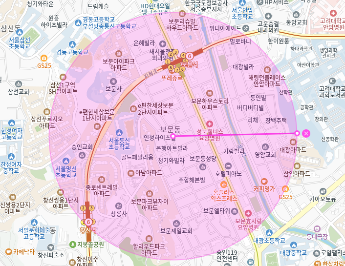 창신역 월주차_3번출구 도보 5분거리 전일제 자주식 단일주차장