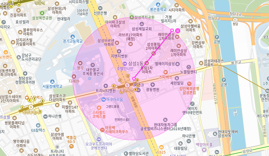 봉은사역 월주차 _ 평일 주말 07~22시까지 사용 가능