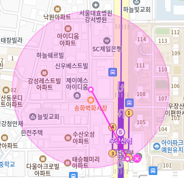 내발산동 월주차 / 우장산역 4번출구 도보2분 역세권, 지정석, 단일주차장