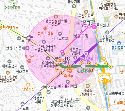 성동구 월주차_성동구청 왕십리역 5분 거리 승용차 주차장