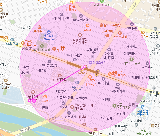 삼전동 월주차_삼전역 1번출구 도보 1분 초역세권 전일제 단일주차장