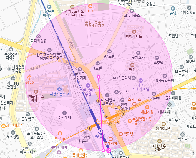 수원역 월주차_4번출구 도보 3분 역세권 단일주차