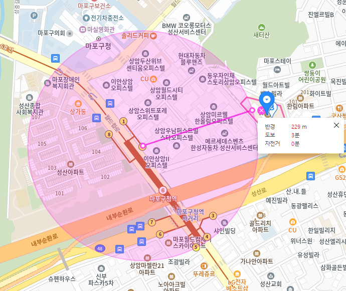 마포구청역 월주차_도보 3분 거리, 전일 24시, 자주식/차단기