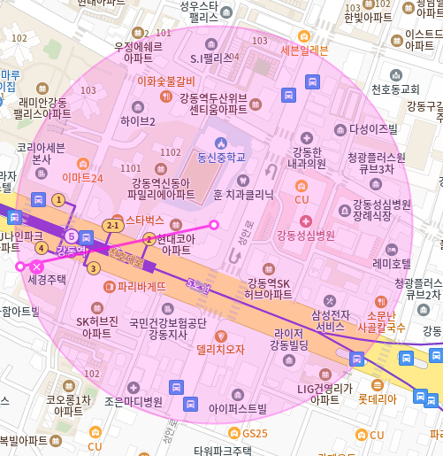 강동역 월주차_강동역 도보 3분 거리 월주차장