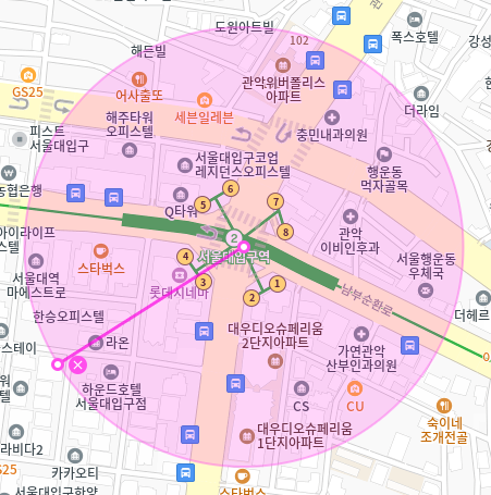 서울대입구역 월주차_서울대 입구역 도보 4분 거리 월주차장