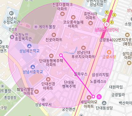 수정구 월주차_남한산성입구역 도보 9분거리