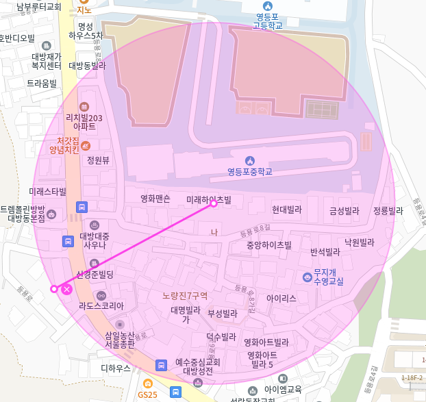 대방동 월주차_영등포중학교 바로 앞 월주차장