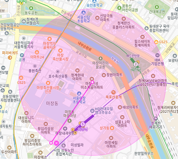 마장동 월주차_마장역 2번출구 인근 편안한 단일주차장