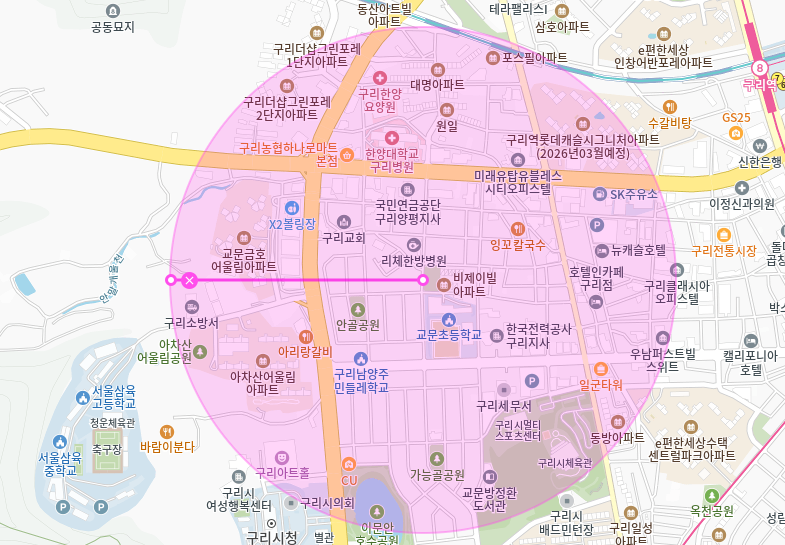구리 월주차_교문초등학교 인근 전일 24시 자주식 주차장