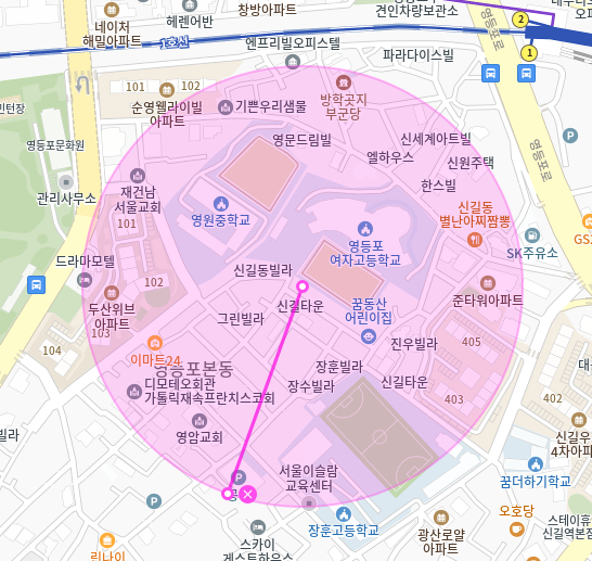 신길동 월주차_영원중, 영등포여고, 장훈고 인근 자주식 주차장