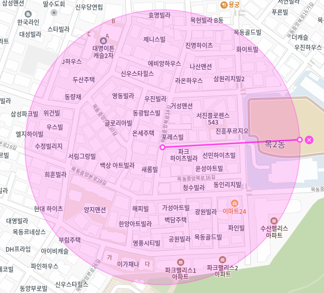 목동 월주차 / 지정석, 주말, 평일 24시 주차가능, 신규 단일주차장