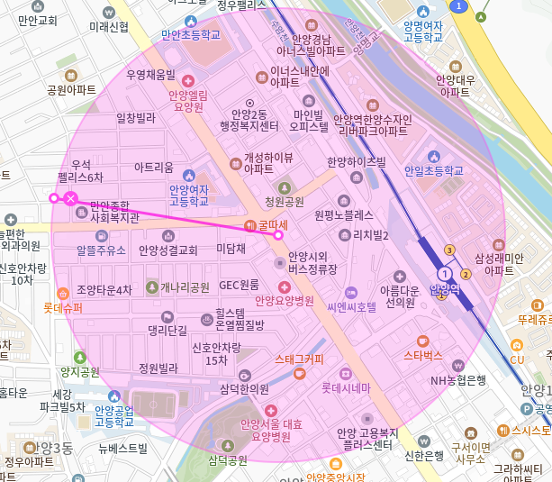 안양역 월주차_1번출구 도보 4분,전일24시,단일주차장