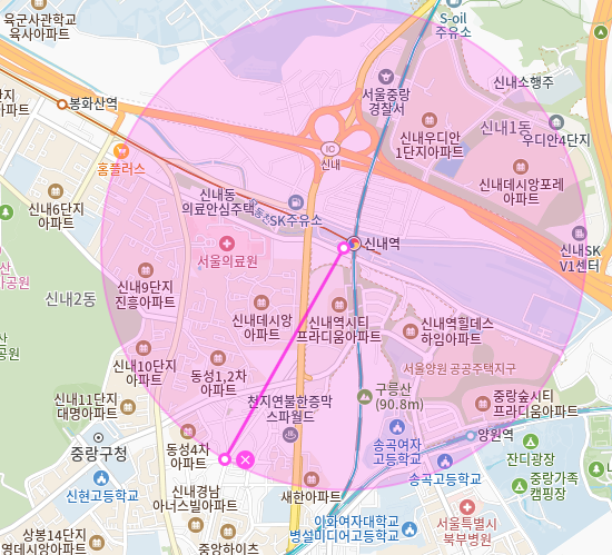 신내동 월주차_신내역 출퇴근 자주식, 빈자리, 단일주차 주차장