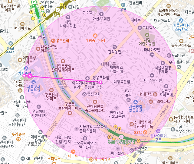 대림동 월주차_4번출구 인근 일주일 내내 단독주차 가능한 곳입니다!