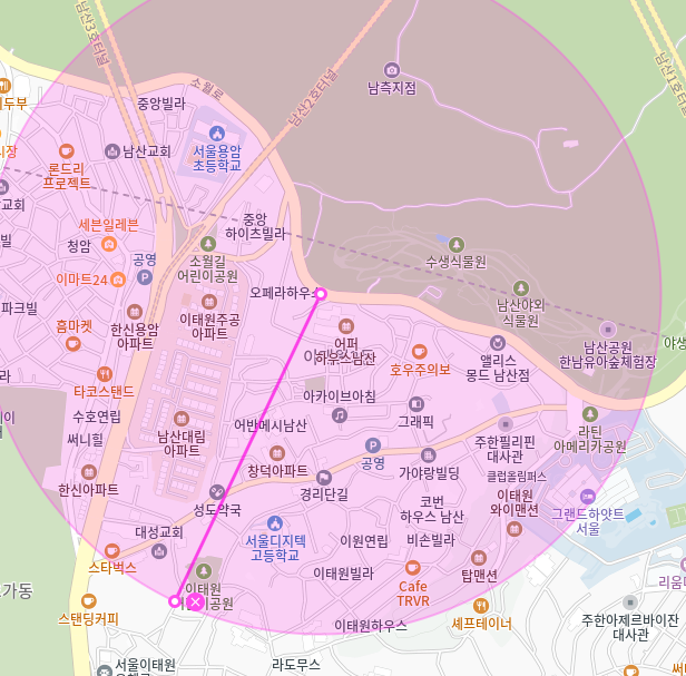 이태원동 월주차_공원 주변 힐링 공간과 가까운 주차장