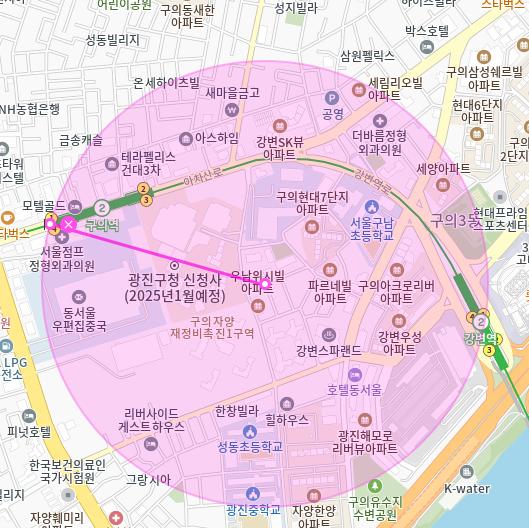 구의역 월주차 3번출구 인근 단일주차 빠르게 예약하세요!