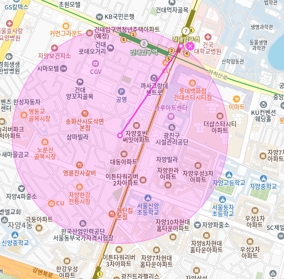 건대입구역 월주차 역세권 지정석 주차로 만족도 200%