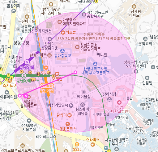 성동구 월주차 왕십리역 도보 2분 성동구청 인근 지정석 추천!