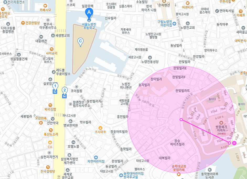노량진역 월주차_노량진초등학교 뒤편에 위치한 월주차장 소개