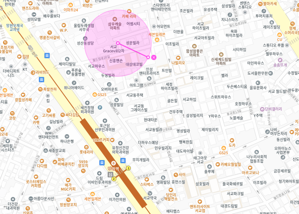 망원역 월주차_1번 출구 인근에 있는 월주차장 안내