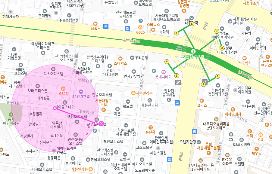 관악구 월주차_관악구청 인근에 있는 월주차장