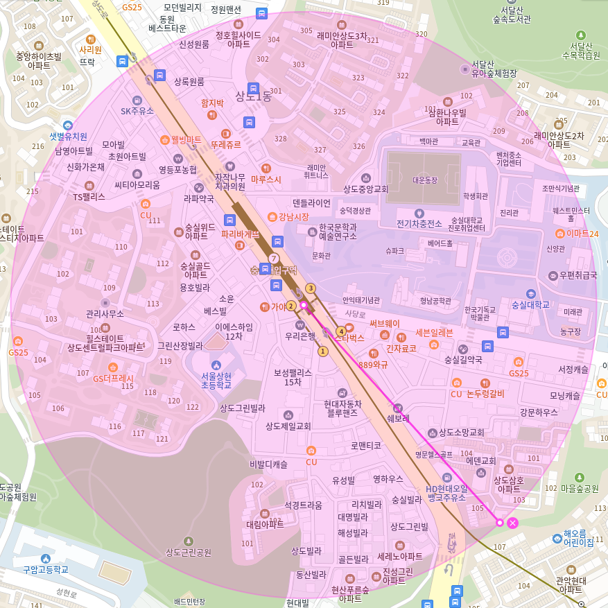 숭실대입구역 월주차_상현초등학교 숭실대학교 인근 주차장 월 정기권 이용자 모집중 마감 주의