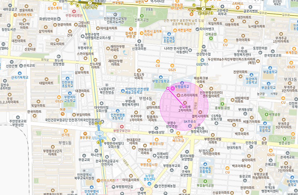 부평동 월주차 | 부흥오거리 부평중학교 인근에 월정기권 주차장