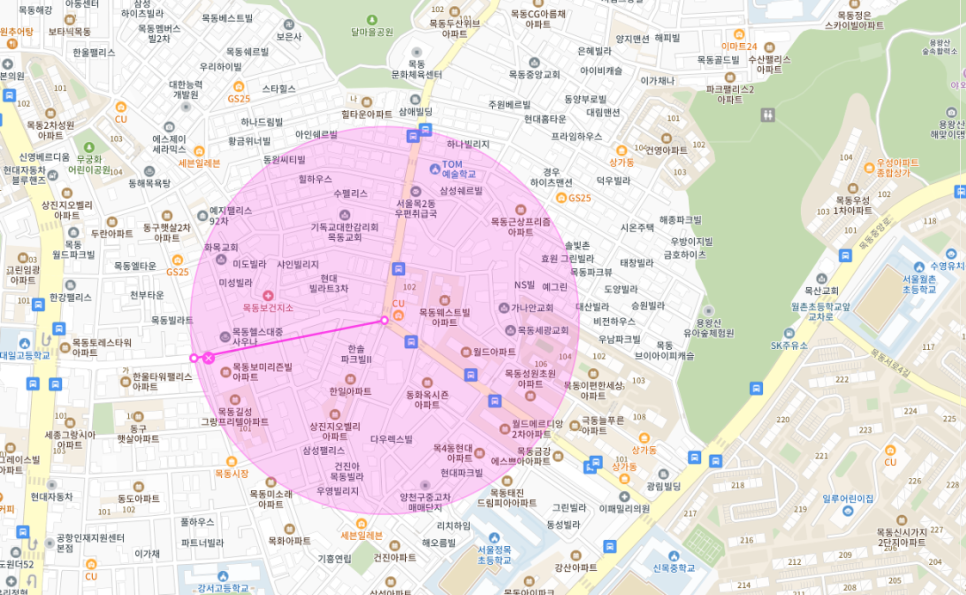 목동 공영주차장 필요할 땐 주만사 월주차로 / 양천구 강서고 인근 자리