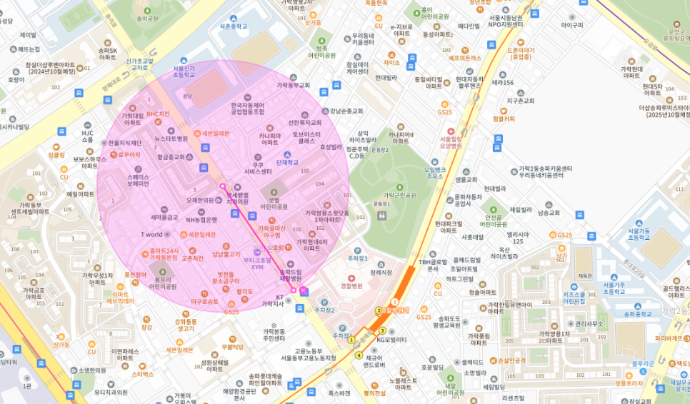 경찰병원 주차장 필요할 땐 주만사 월주차로 / 송파구 가락동 자리