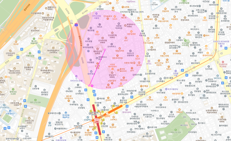 신사동 공영주차장 필요할 땐 주만사 월주차로 / 강남구 신사역 인근 자리