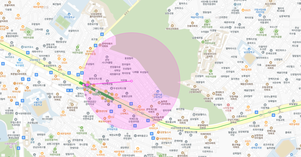 낙성대역 주차장 필요할 땐 주만사 월주차로 / 관악구 봉천동 자리