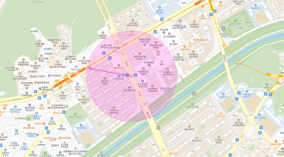 매봉역 공영주차장 필요할 땐 주만사 월주차로 / 강남구 도곡동 자리