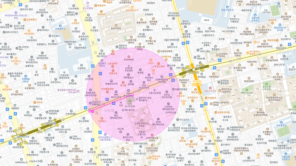 논현동 주차장 필요할 땐 주만사 월주차로 / 강남구 학동역 인근 자리