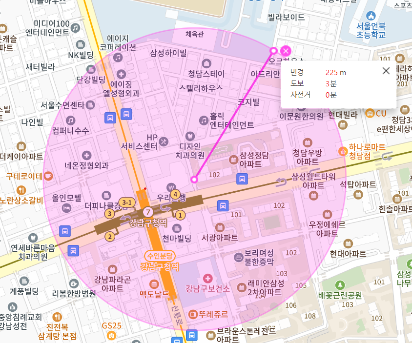 강남구청역 월 주차, 청담동 인근 주차장