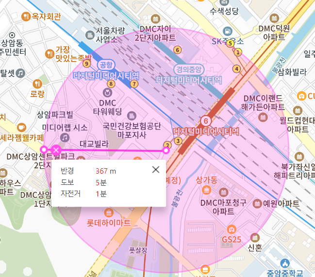 상암동 월주차 디지털미디어시티역 2번 출구 주변 가까워요