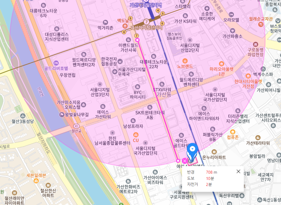 주차장 찾을 때는 주만사 가산동 월주차