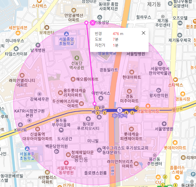 제기동 월주차 성일중학교 인근 추천합니다