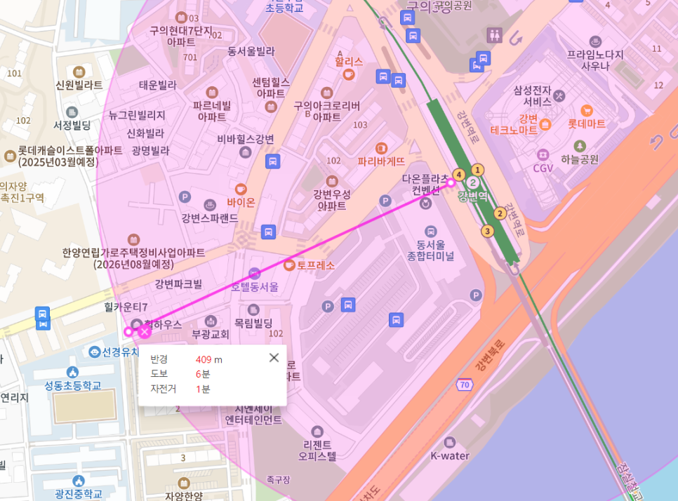 주만사로 주차 고민 끝 강변역 월주차