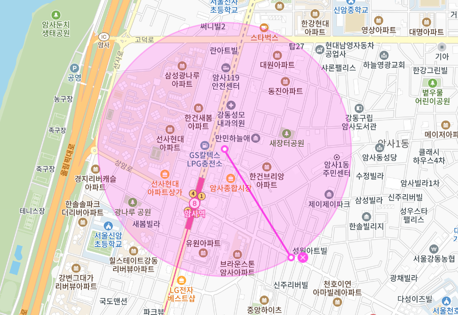 암사역 월주차 _ 1번 출구에서 1분 걸으면 도착하는 지정석 주차장